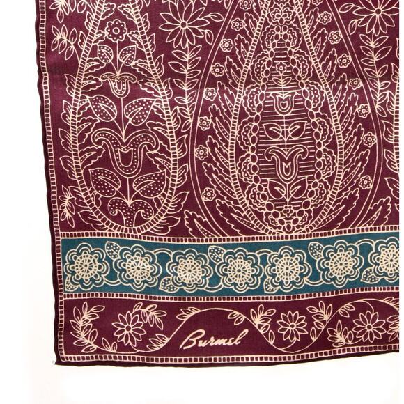 Vintage Silk Blend Burmel Scarf Made in Japan Exotic Print 10x46 Long - Hey Viv - Picture 1 of 5